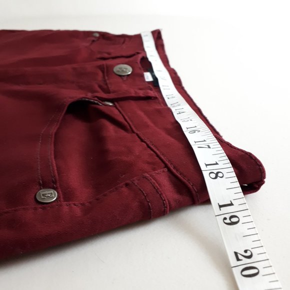 Ethanol Wine Red Slim Stretch Jeans - Picture 7 of 16
